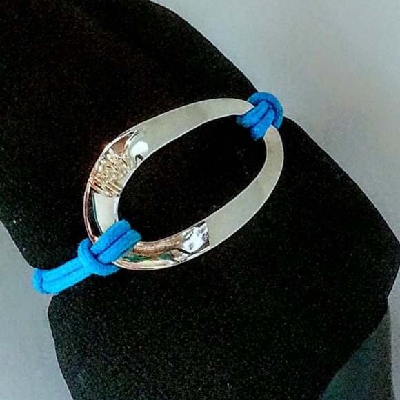 Ippolita Jewelry - Ippolita sterling silver Blue Cord 7" Bracelet sterling button clasp